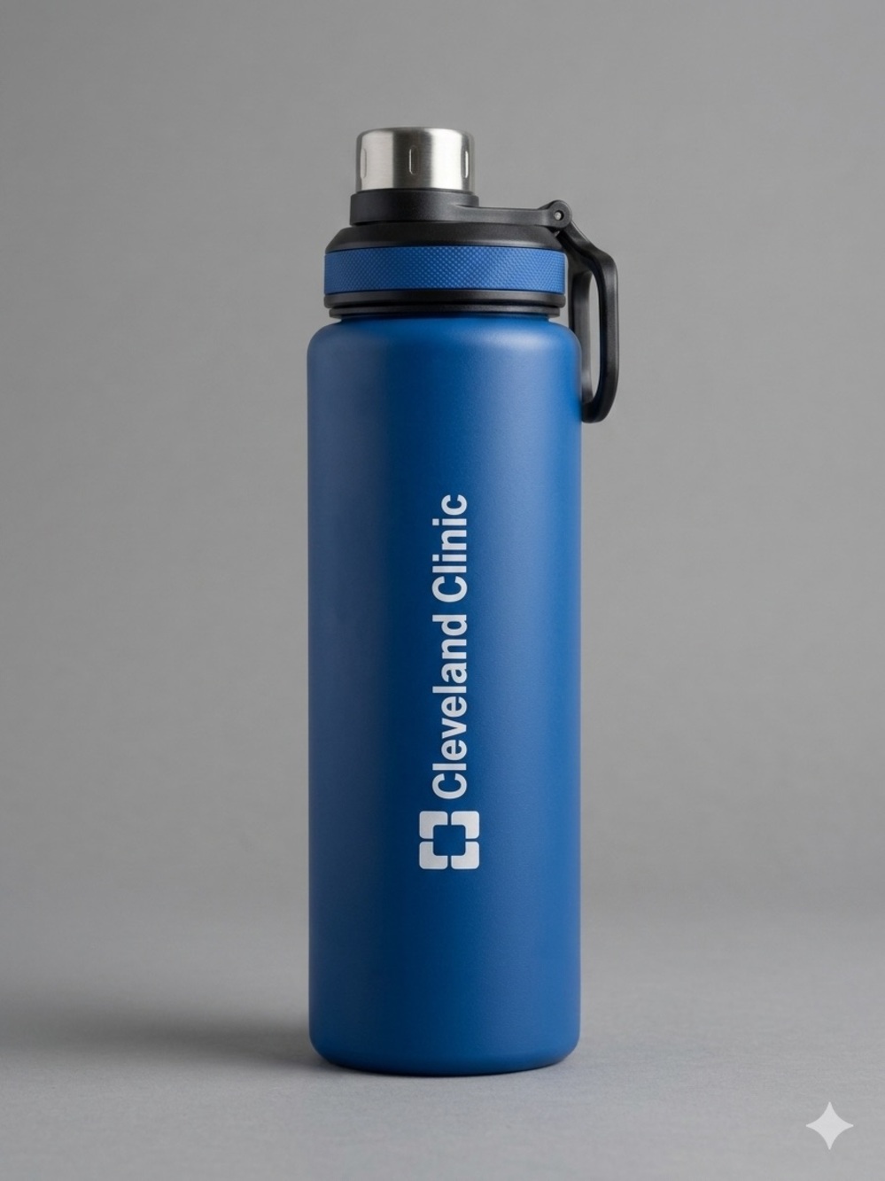 Cleveland Clinic 32oz Matte Blue Stainless Steel Water Bottle
